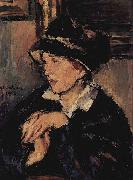 Anton Faistauer Portrat einer Dame mit dunklem Hut oil painting